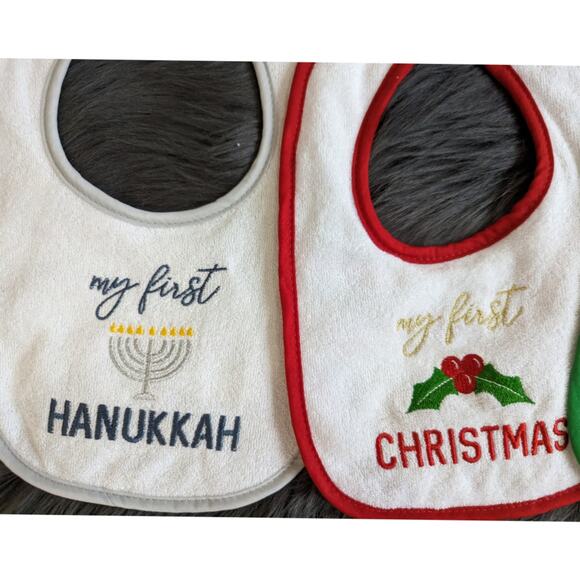 12 piece My First Holiday Bib Bundle - Picture 2 of 6